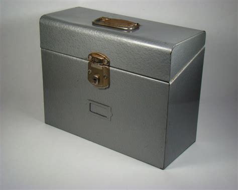 vintage steel document boxes|vintage metal file box for sale .